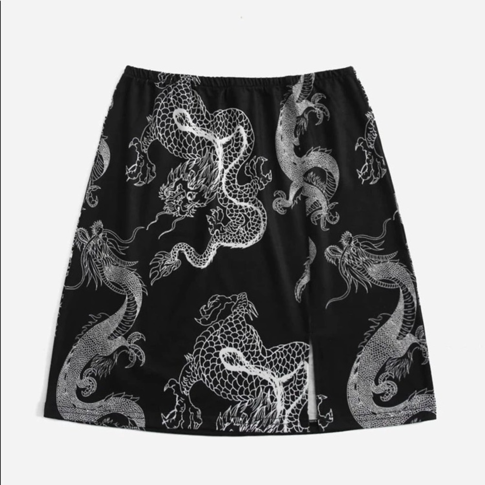 Dragon Black and White Skirt